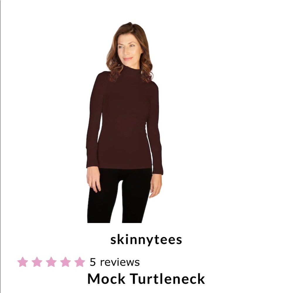 NWT Skinny Tees Mock Neck Long Sleeve